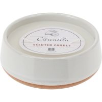 Repelentná sviečka Citronella, biela, 420 g, 12 x 4,5 cm