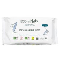 ECO BY NATY Obrúsky vlhčené bez vône splachovateľné 56 ks