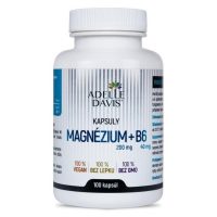 Adelle Davis horčík (magnézium) 200 mg a vitamín B6 40 mg, 100 kapsúl