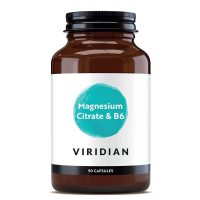 Viridian Magnézium citrát (horčík) a vitamín B6, 90 kapsúl