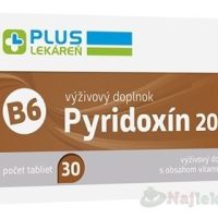 Plus Lekáreň Pyridoxín 20 mg vitamín B6 30 tabliet