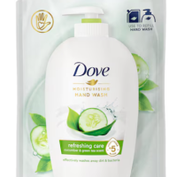 DOVE REFRESHING - Tekuté mydlo s uhorkou a zeleným čajom 0,5 L (náhradná náplň)