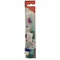CURAPROX Kids 2+ plus baby 5500 detská zubná kefka + zubná pasta príchuť jahoda 1 x 1 set