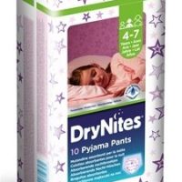 HUGGIES DRY NITES MEDIUM plienkové nohavičky PRE DIEVČATÁ  (4-7 rokov), 10ks