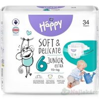 bella HAPPY Soft&Delicate 6 Junior Extra detské plienky (od 16+ kg) 34 ks