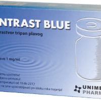 CONTRAST BLUE sterilný vnútroočný roztok trypánovej modrej 0,5 ml
