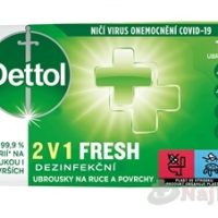 Dettol 2v1 FRESH Dezinfekčné obrúsky na ruky a povrchy 15 ks
