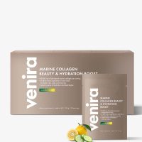VENIRA marine collagen, beauty & hydration boost - uhorka a yuzu, morský kolagén, 30 vrecúšok, 195 g uhorka a yuzu, morský kolagén, 30 vrecúšok, 195 g