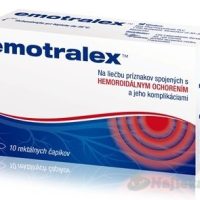 Emotralex rektálne čapíky na liečbu hemoroidov 10 ks