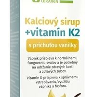 PLUS LEKÁREŇ Kalciový sirup s vitamínom K 2 150ml