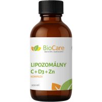 BioCare Vitamín C + zinok + vitamín D3 lipozomálny 200ml