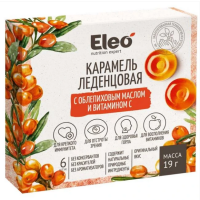 Eleo Karamelové cukríky s rakytníkovým olejom a vitamínom C 19 g