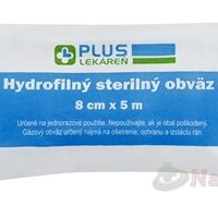 PLUS Lekáreň Hydrofilný sterilný obväz 8x5m 1ks