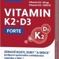 VITAR VITAMIN K2 + D3 FORTE správne vstrebávanie vápnika 60 tabliet