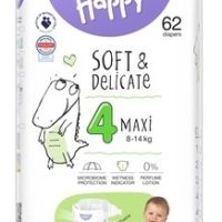 bella HAPPY Soft&Delicate 4 Maxi detské plienky (8-14 kg) 62 ks