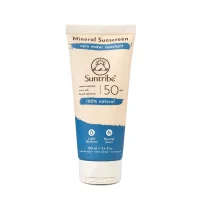 Suntribe Prírodný minerálny opaľovací krém SPF 50 Telo &amp, Tvár, 100 ml